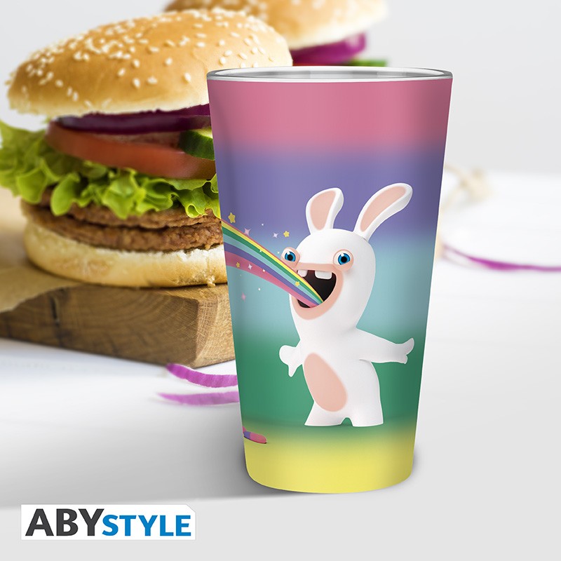 Raving Rabbids Glas "Rainbow Rabbids"