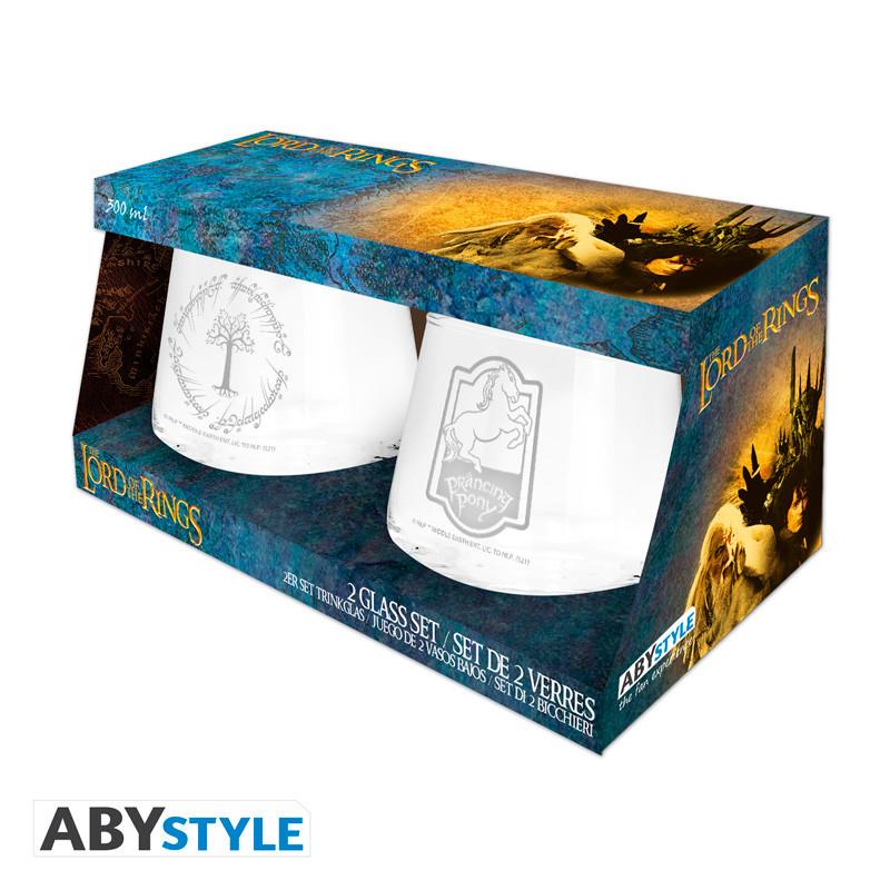 Herr der Ringe Gläser-Set "Prancing Pony & Gondor"