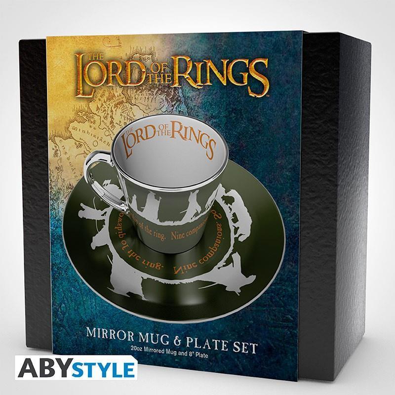 Lord of the Rings Mirror mug & plate "Fellowship"