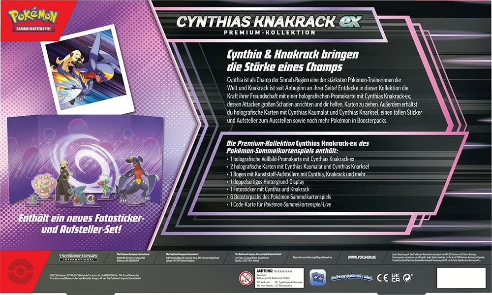 Pokémon Sammelkartenspiel Cynthias Knakrack EX Premium-Kollektion (DE)