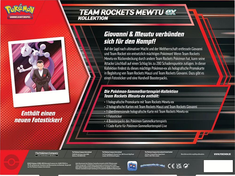 Pokémon Sammelkartenspiel Team Rockets Mewtu EX Kollektion (DE)