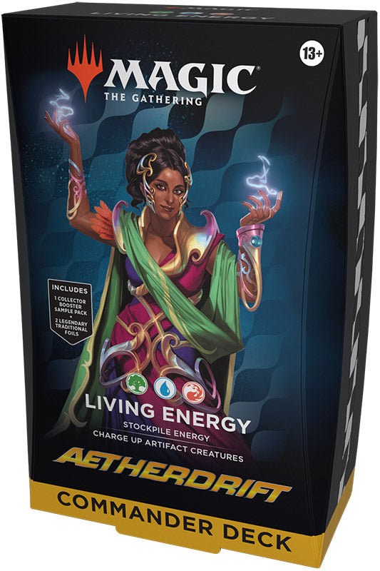 Magic: The Gathering Ätherdrift Commander-Deck (EN) Lebendige Energie (Blau/Rot/Grün)