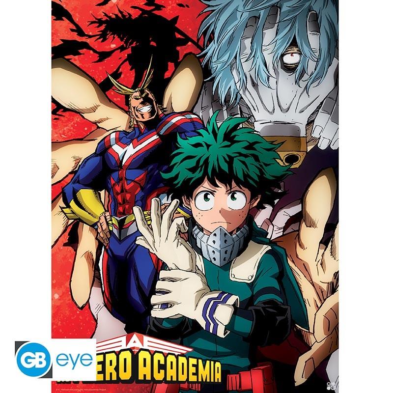 My Hero Academia Chibi-Poster "Deku vs. Tomura" 52 x 38 cm