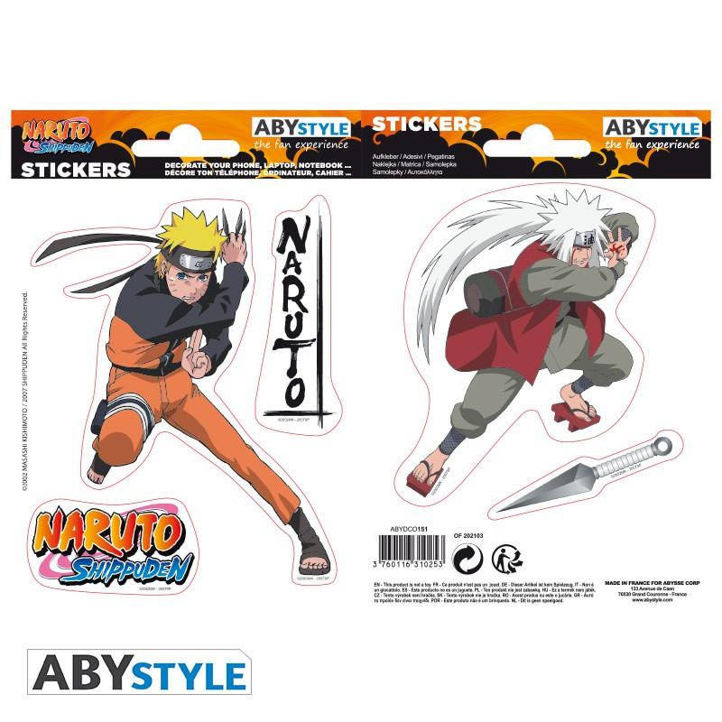 Naruto Shippuden Sticker Naruto / Jiraiya 16 x 11 cm (2 Sheets)