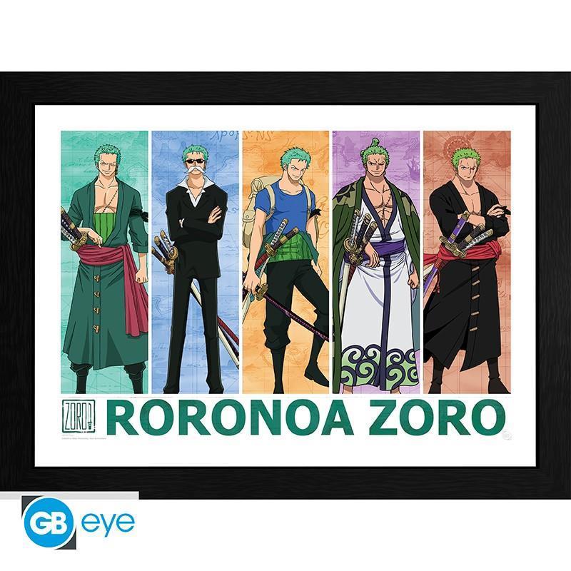 One Piece Poster im Rahmen "Pirate Hunter Zoro" 30 x 40 cm