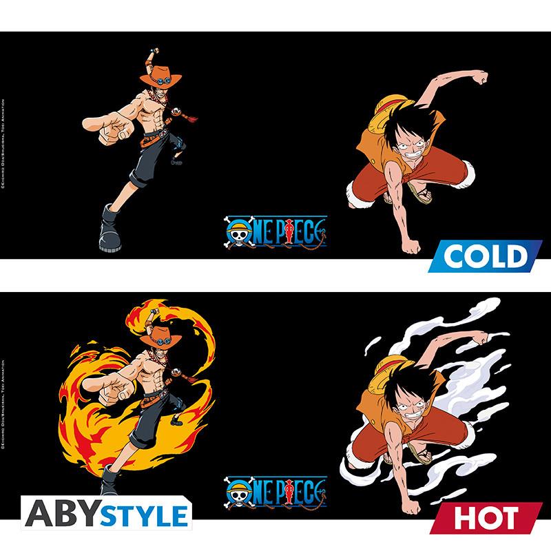 One Piece Heat Change Mug "Luffy & Ace"