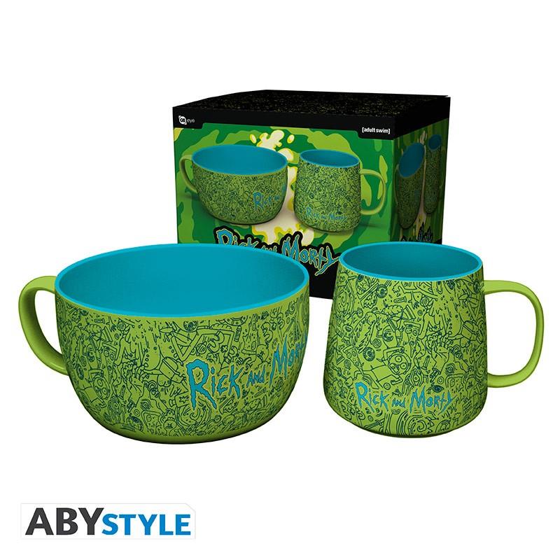 Rick and Morty Breakfast Set Mug + Bowl