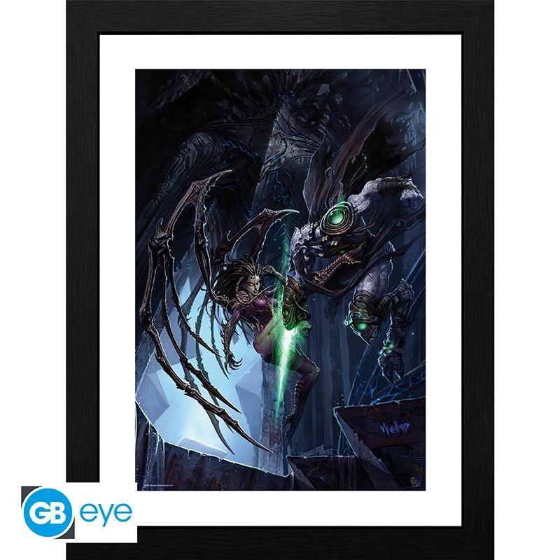 Star Craft Poster im Rahmen "Zeratul vs. Kerrigan" 30 x 40 cm