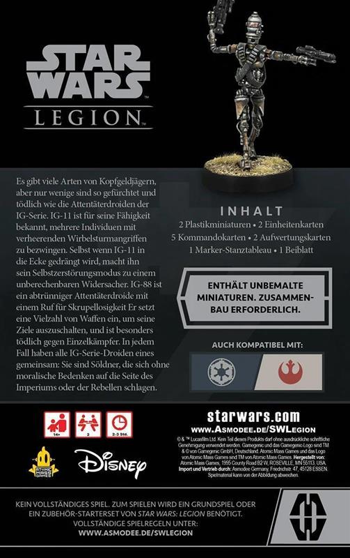 Star Wars Legion: Attentäterdroiden der IG-Serie Einheit-Erweiterung (DE)
