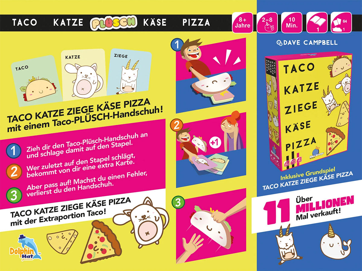 Taco Katze Plüsch Käse Pizza (DE)