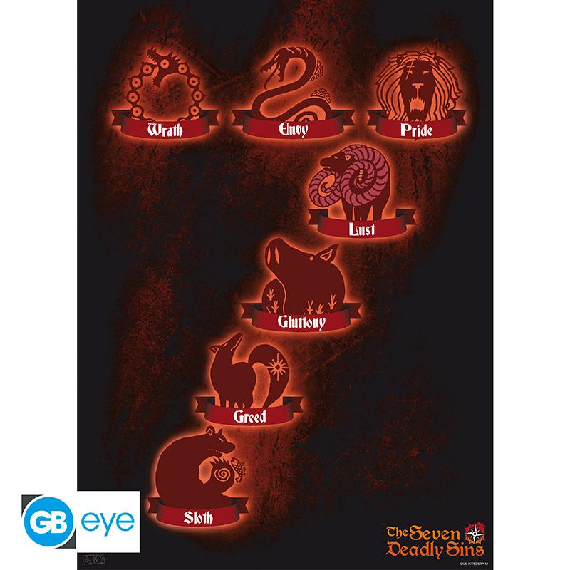 The Seven Deadly Sins Chibi Poster "7 Sins" 52 x 38 cm