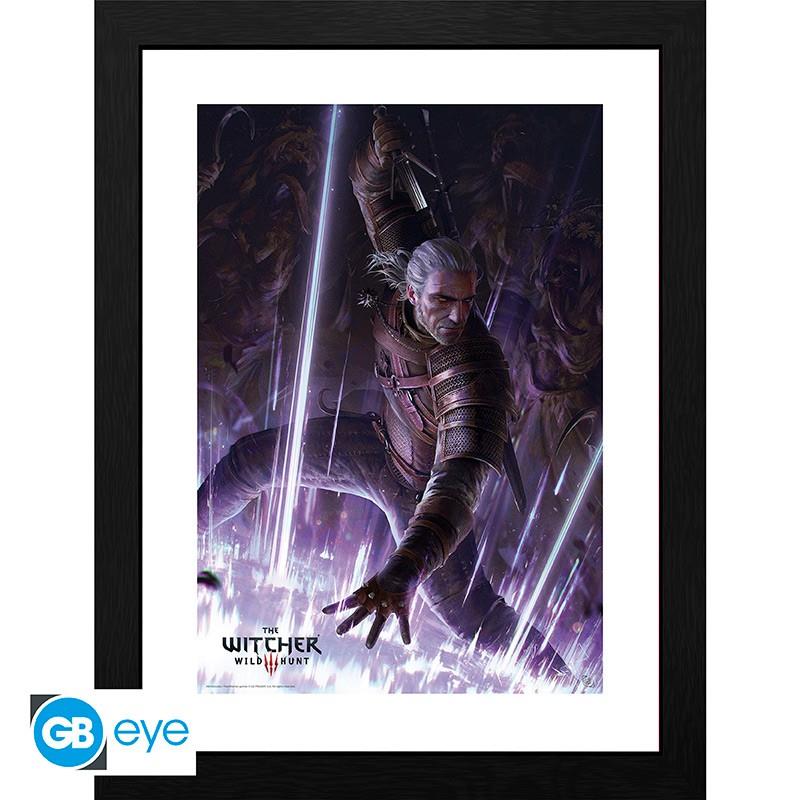 The Witcher Framed Print Geralt 30 x 40 cm
