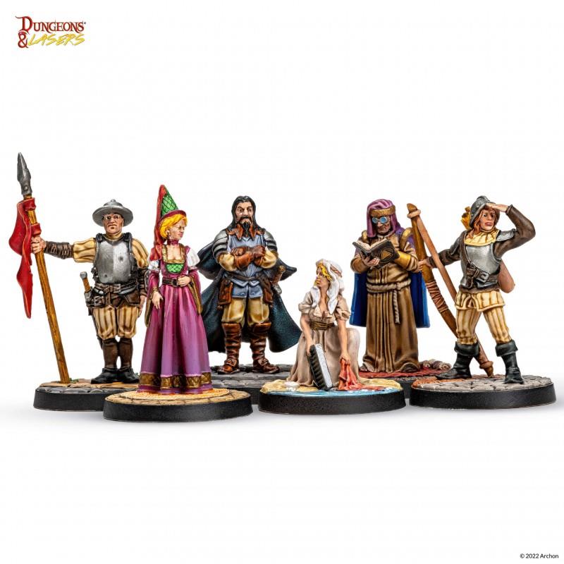 Dungeons & Lasers Townsfolk Miniature Pack