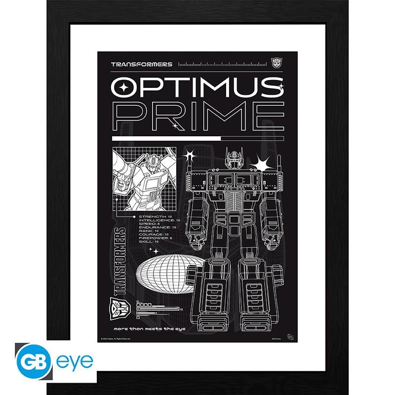Transformers Poster im Rahmen "Optimus Schematic" 30 x 40 cm