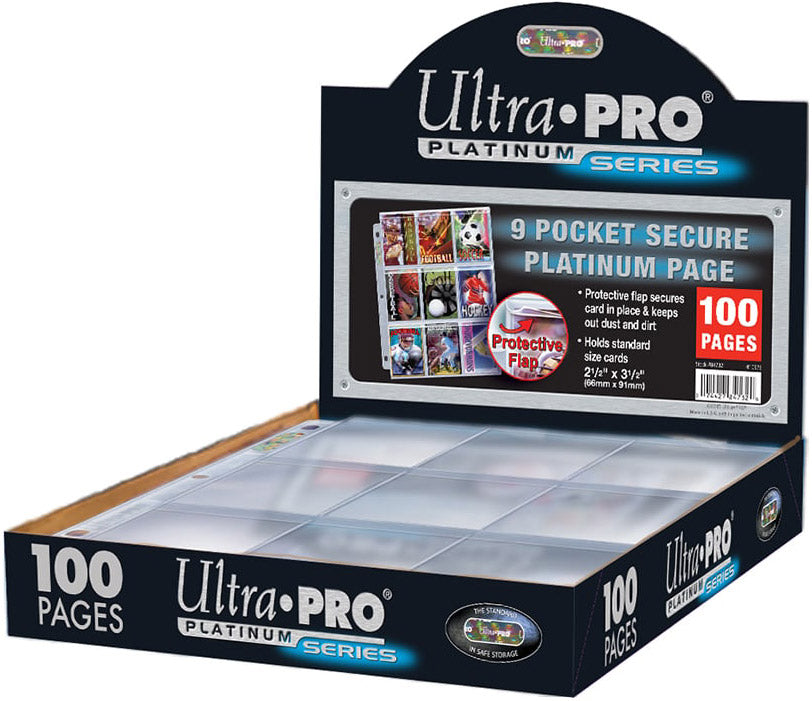 UP - Platinum 9-Pocket Pages (11 Hole) Display (100 Pages)