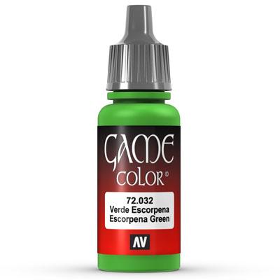 Vallejo Game Color: 032 Scorpy Green, 17 ml