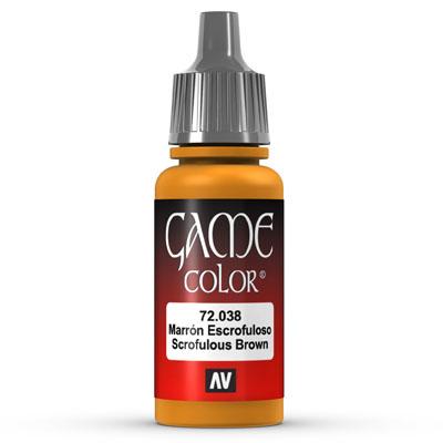 Vallejo Game Color: 038 Scrofulous Brown, 17 ml