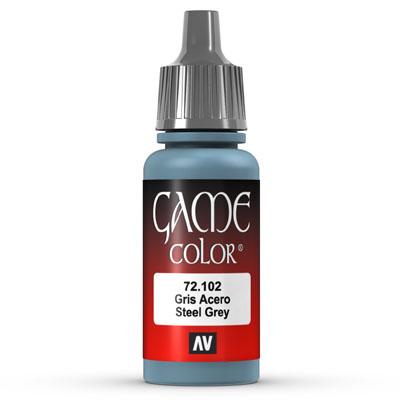Vallejo Game Color: 102 Steel Grey, 17 ml