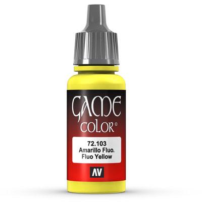 Vallejo Game Color: 103 Fluo Yellow, 17 ml