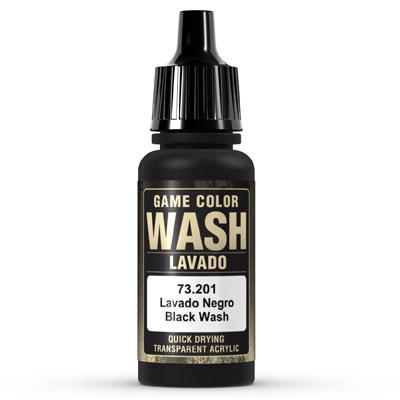 Vallejo Game Color Ink: 201 Wash Black Shade, 17 ml