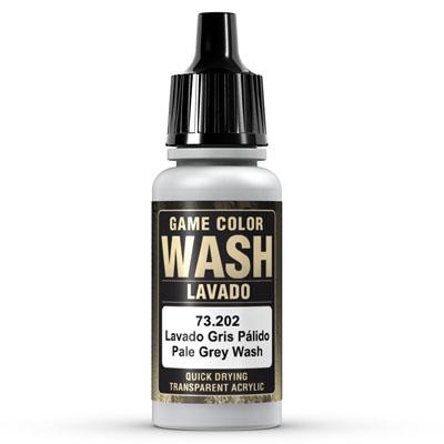 Vallejo Game Color Ink: 202 Wash Pale Grey Shade, 17 ml