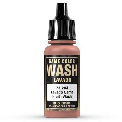 Vallejo Game Color Ink: 204 Wash Fleshtone Shade, 17 ml