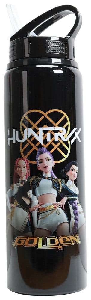 KPop Demon Hunters Flip Top Water Bottle Golden