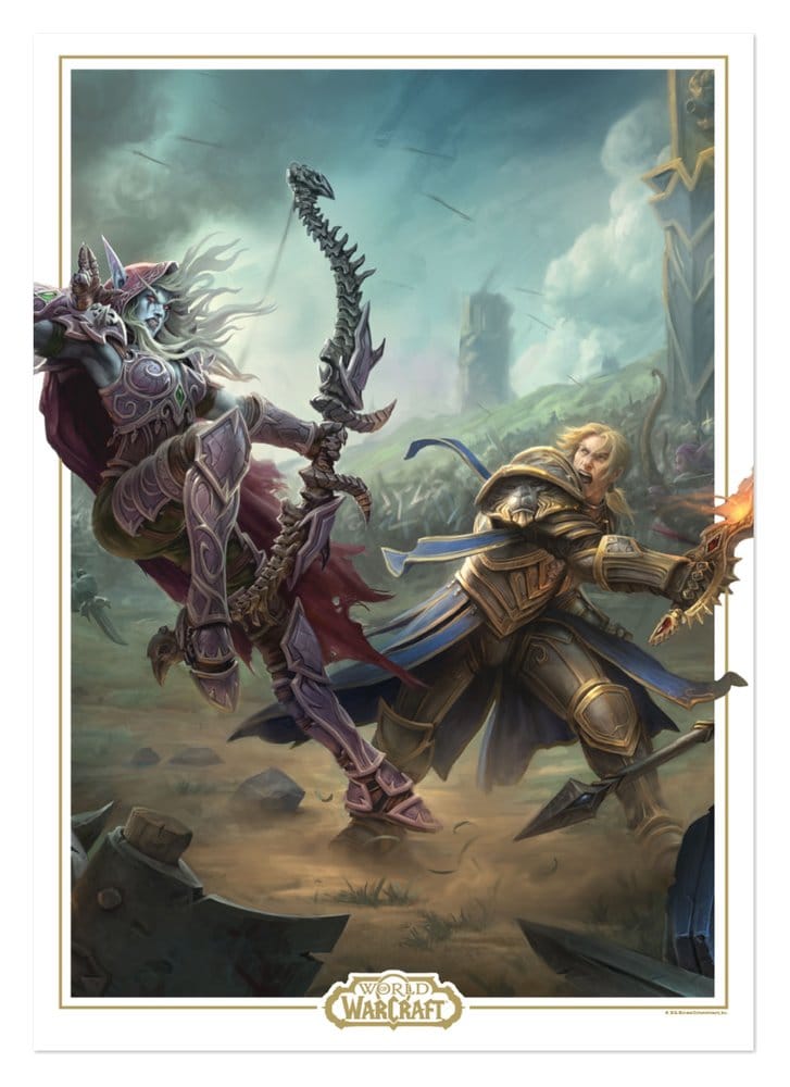 World of Warcraft Kunstdruck Sylvanas vs Anduin Wrynn Limited Edition 42 x 30 cm