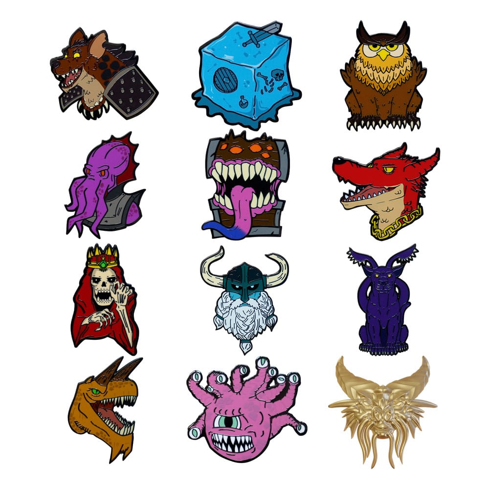 Dungeons & Dragons Enamel Pin Display 50th Anniversary Mystery Pin Badge