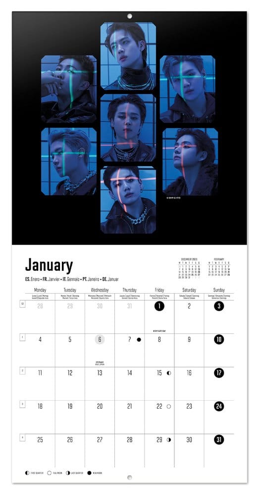 BTS Wandkalender 2027 30 x 30 cm