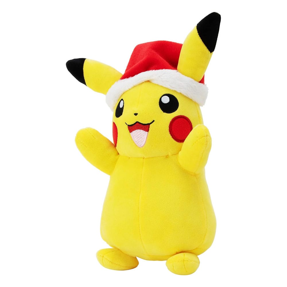 Pokémon Plüschtier Pikachu mit Weihnachtsmütze 20 cm