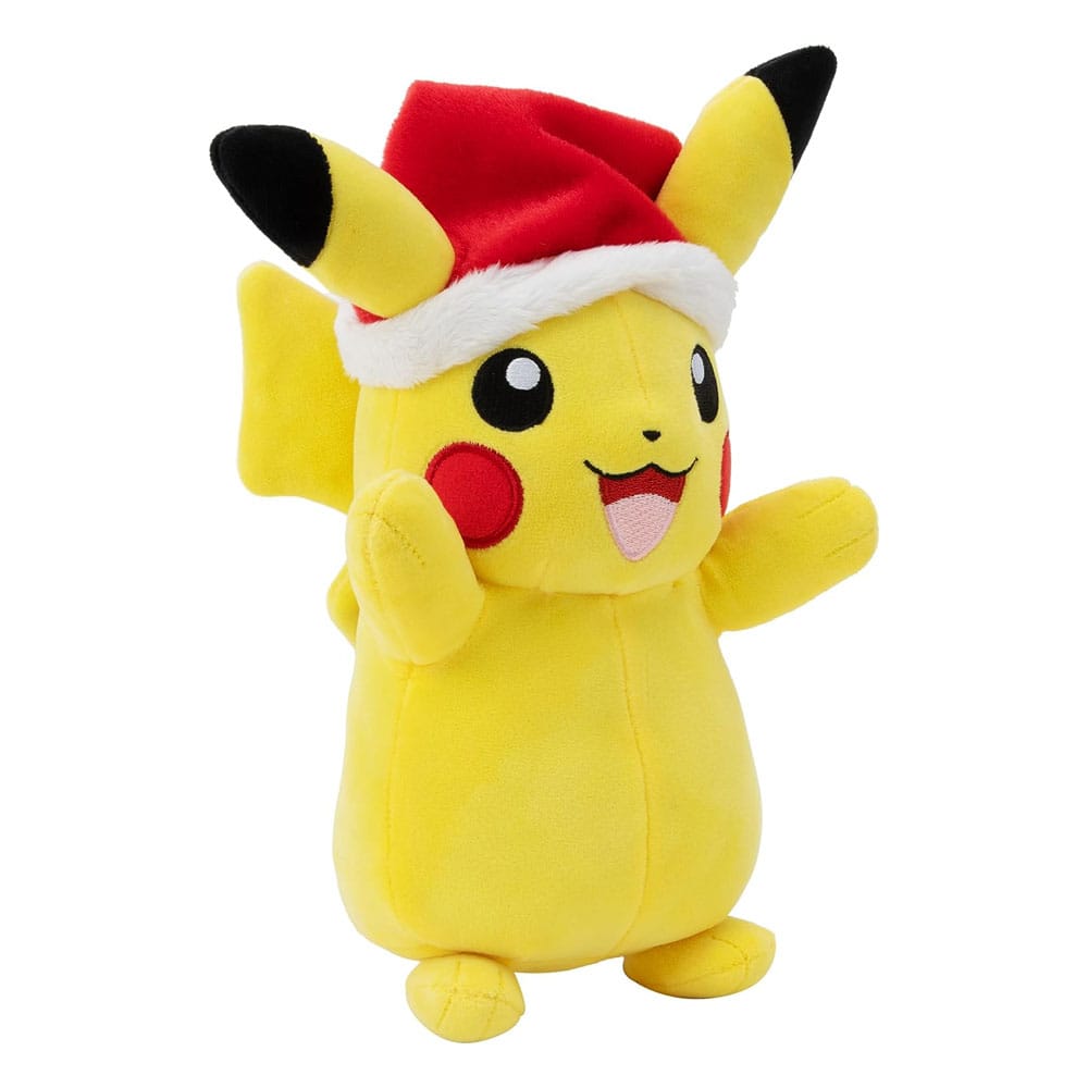 Pokémon Plüschtier Pikachu mit Weihnachtsmütze 20 cm