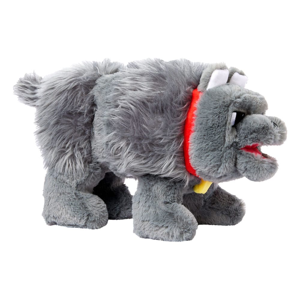 A Minecraft Movie Plush Toy with Sound: Dennis the Wolf, 20 cm