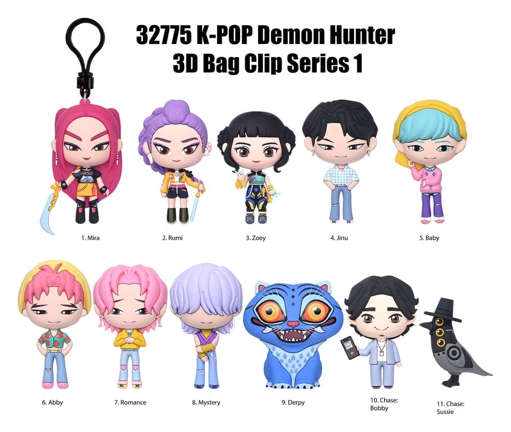 K-Pop Demon Hunter 3D PVC Bag Hanger Series 1