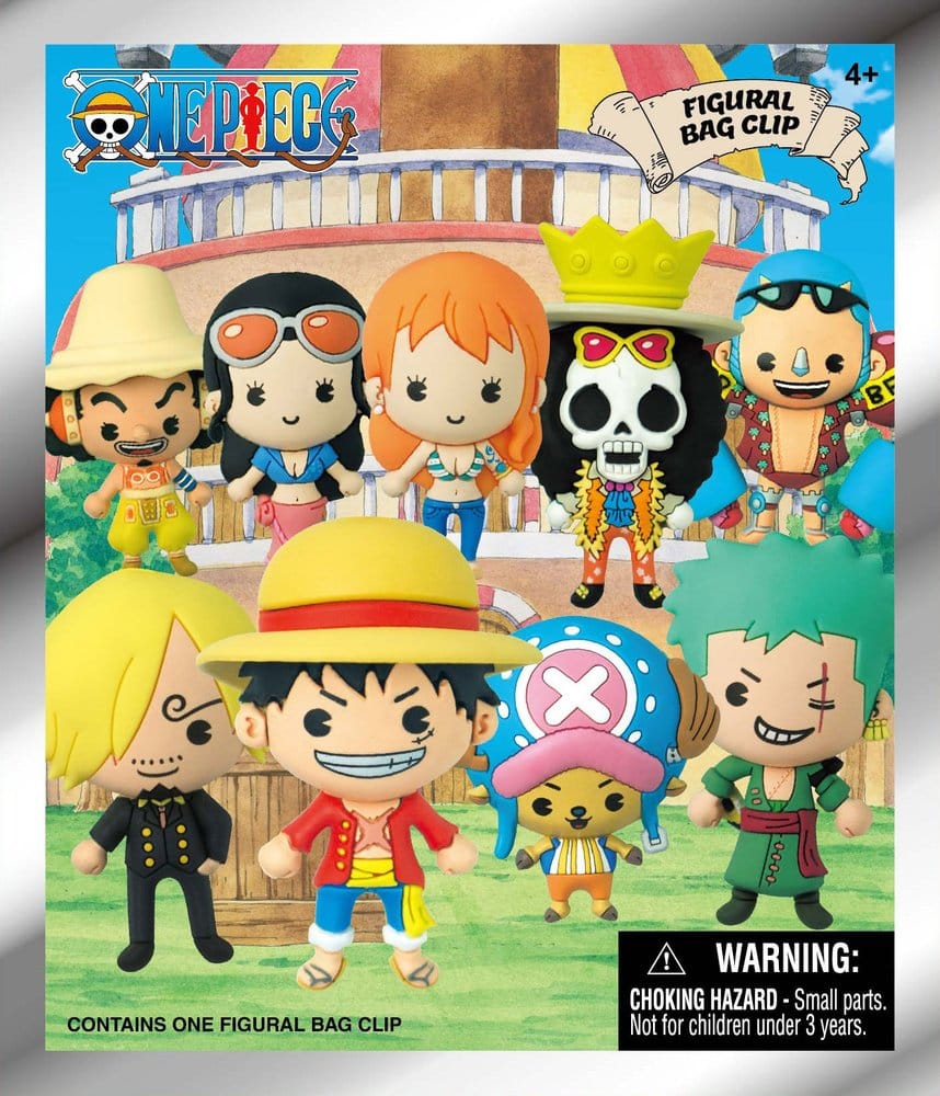 One Piece 3D PVC Keychain Series 1 Display (24)