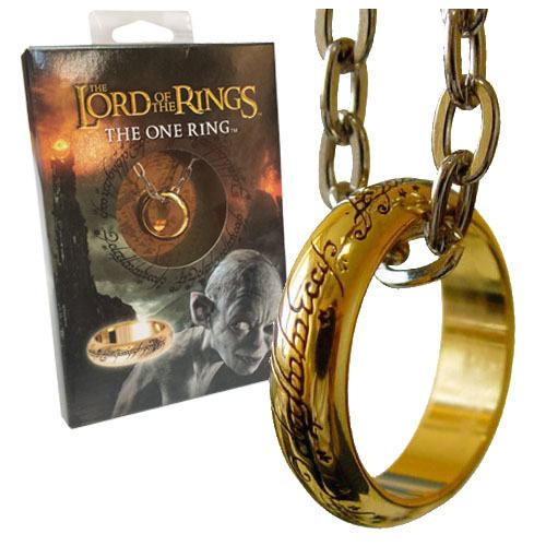 Herr der Ringe Der Eine Ring im Blister (vergoldet)