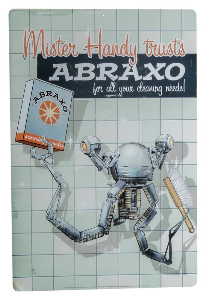 Fallout Metallschild Mr. Handy