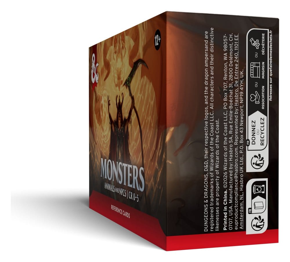 Dungeons & Dragons RPG Referenzkarten: Monster (Tiere und NSCs) (EN)