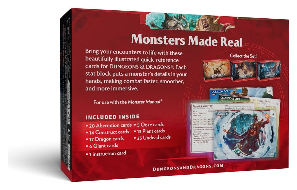 Dungeons & Dragons RPG Referenzkarten: Monster (Furchterregend und Wild) (EN)
