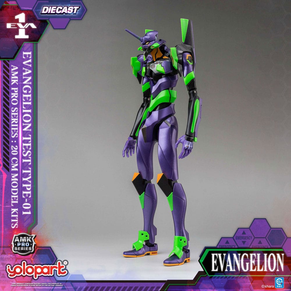 Neon Genesis Evangelion AMK Pro Series Plastic Model Kit Eva-01 Test Type 20 cm