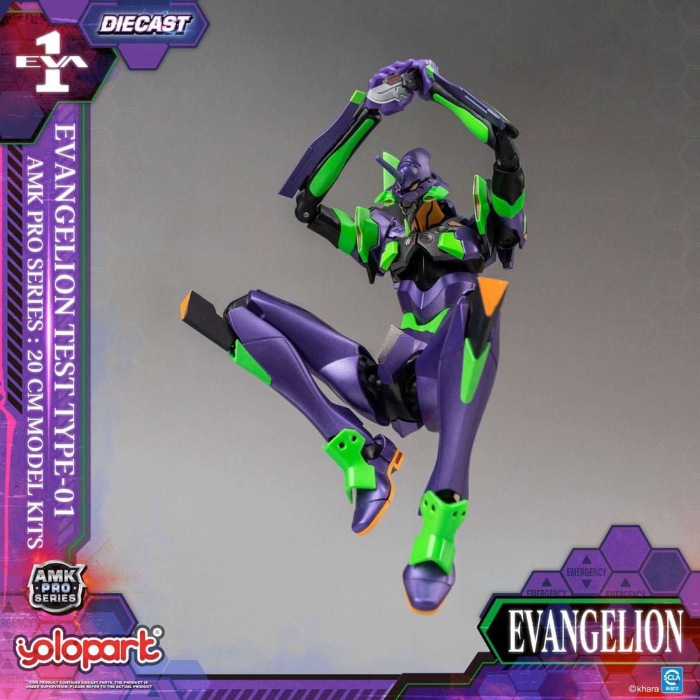 Neon Genesis Evangelion AMK Pro Series Plastic Model Kit Eva-01 Test Type 20 cm