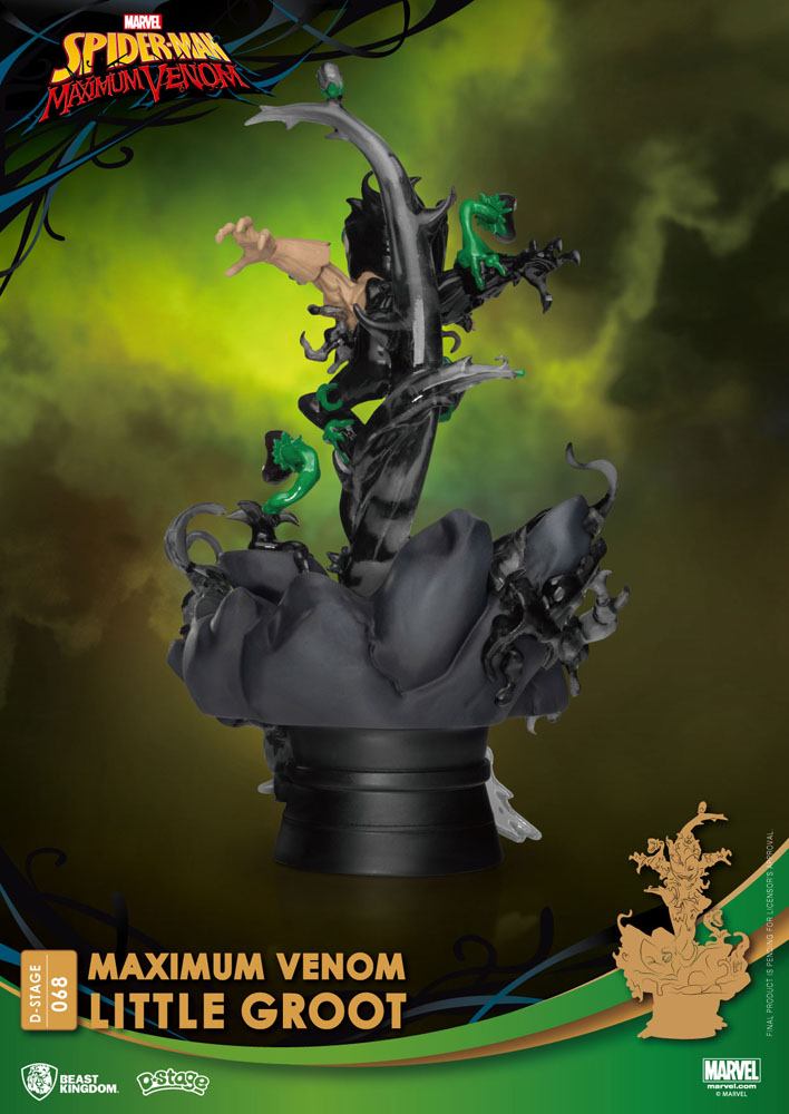 Marvel Comics D-Stage PVC Diorama Maximum Venom Little Groot 16 cm