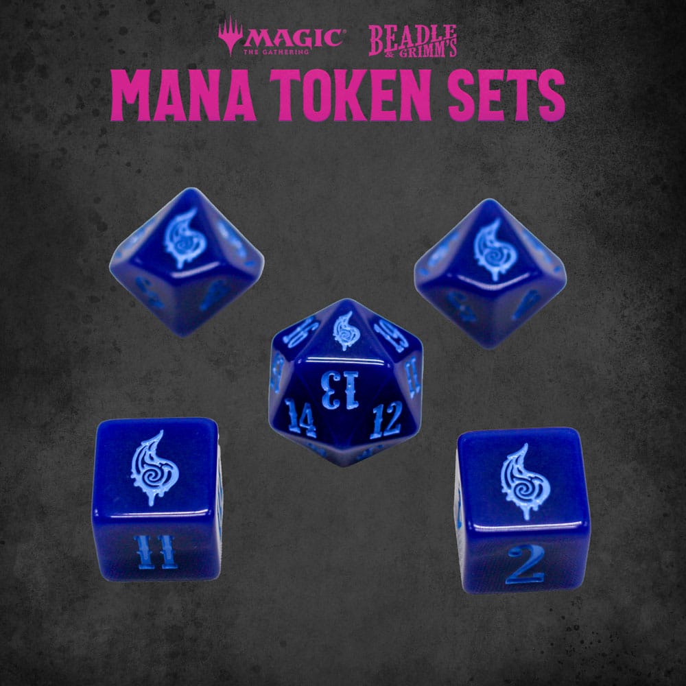 Magic the Gathering Dice and Token Pack Blue Mana (EN)