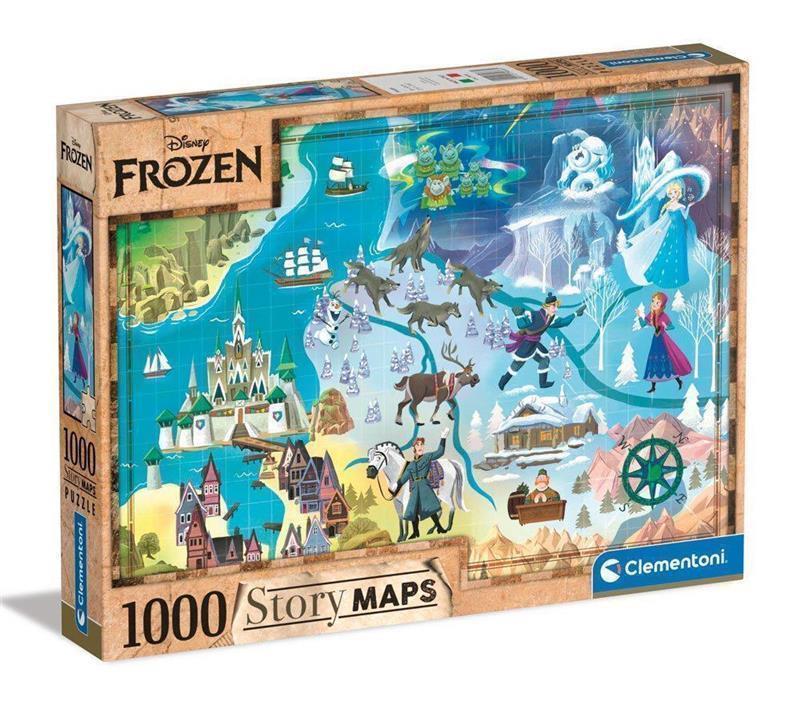 Disney Story Maps Jigsaw Puzzle Frozen (1.000 Pieces)