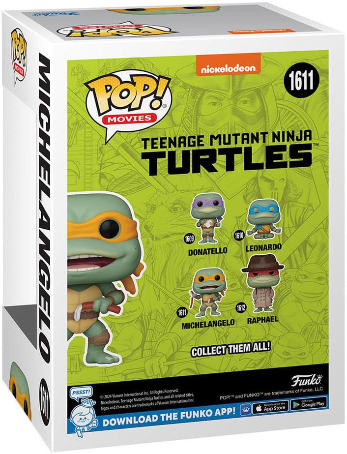 Teenage Mutant Ninja Turtles POP! Movies Vinyl Figur Michelangelo Sausage Link Nunchucks 9 cm