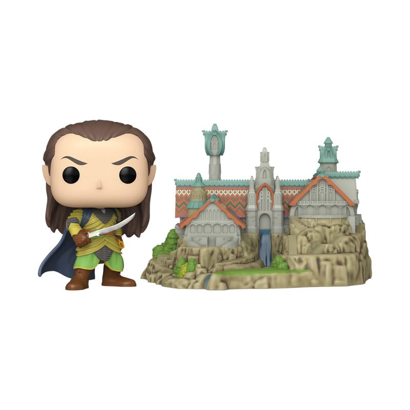 Der Herr der Ringe POP! Town Vinyl Figur Elrond & Rivendell 9 cm