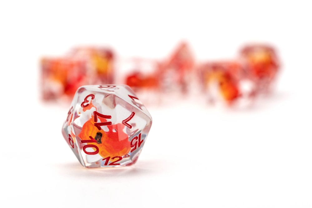 Dragon Storm Inclusion Würfel Set Red Dragon (7)