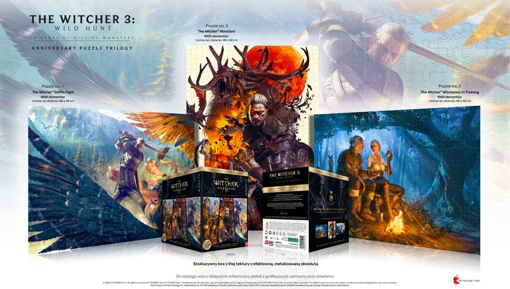 The Witcher 3 Puzzle Triology Wild Hunt 10 Years of Killing Monsters (1.000 Teile)