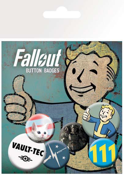 Fallout Pin Badges 6-Pack Mix