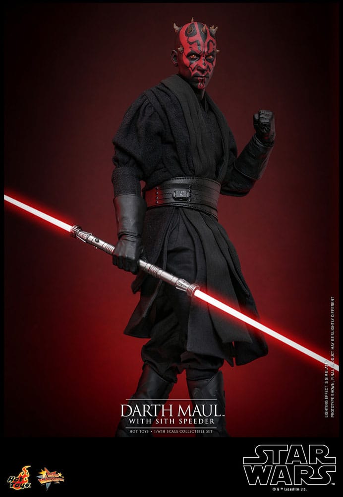 Star Wars Episode I Movie Masterpiece Actionfigur 1/6 Darth Maul with Sith Speeder 29 cm